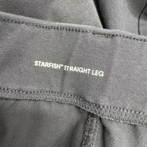 Lands End Starfish Straight Leg Pant Womens M (10-12) Black Casual Comfy Pull On - Picture 14 of 16